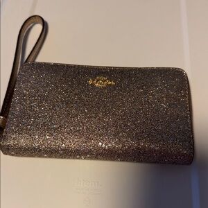 Coach Glittery Gold Wristlet Clutch